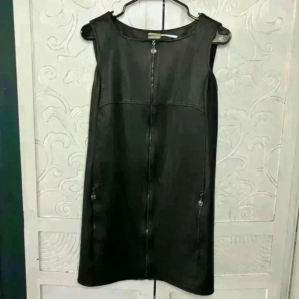Max Studio Black Mini Dress Bodycon Sleeveless Medium